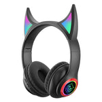STN25 Cuffie Devil Ear per bambini con microfono Cuffie wireless Musica leggera incandescente Regali di Natale con scatola