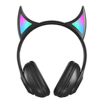 STN25 Cuffie Devil Ear per bambini con microfono Cuffie wireless Musica leggera incandescente Regali di Natale con scatola