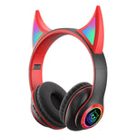 STN25 Cuffie Devil Ear per bambini con microfono Cuffie wireless Musica leggera incandescente Regali di Natale con scatola