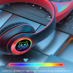 STN25 Cuffie Devil Ear per bambini con microfono Cuffie wireless Musica leggera incandescente Regali di Natale con scatola