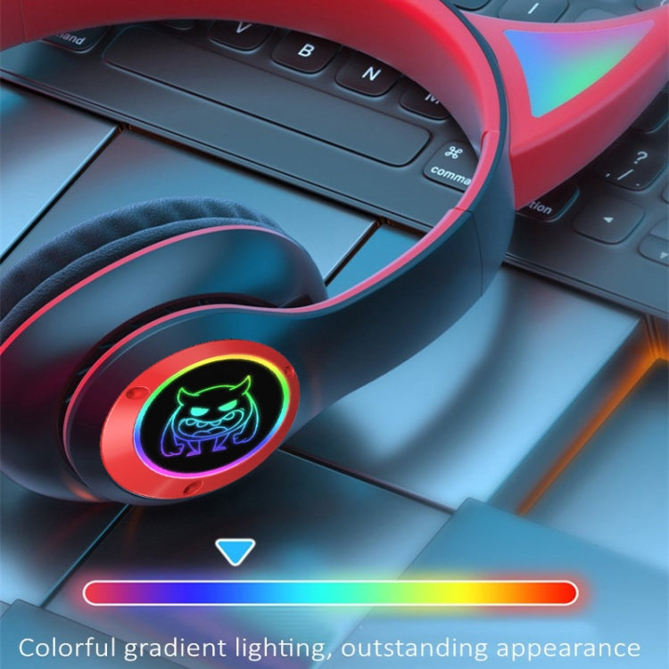 STN25 Cuffie Devil Ear per bambini con microfono Cuffie wireless Musica leggera incandescente Regali di Natale con scatola