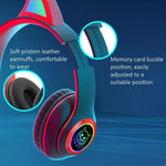 STN25 Cuffie Devil Ear per bambini con microfono Cuffie wireless Musica leggera incandescente Regali di Natale con scatola