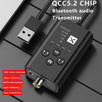 Il trasmettitore audio Bluetooth 5.2 a bassa latenza T9 supporta la serie completa APTX coassiale in fibra ottica, With USB Cable, No Cable