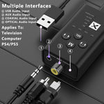 Il trasmettitore audio Bluetooth 5.2 a bassa latenza T9 supporta la serie completa APTX coassiale in fibra ottica, With USB Cable, No Cable