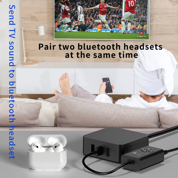 Il trasmettitore audio Bluetooth 5.2 a bassa latenza T9 supporta la serie completa APTX coassiale in fibra ottica, With USB Cable, No Cable