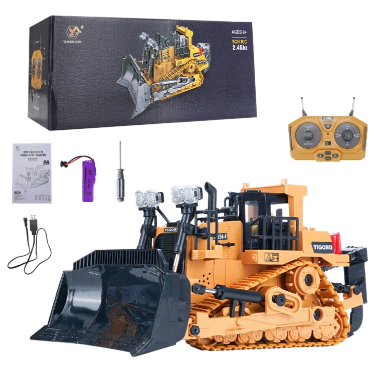 Mofun 1046 2.4G telecomando veicolo di ingegneria a nove canali 1:24 bulldozer pesante cingolato multifunzione, 1046
