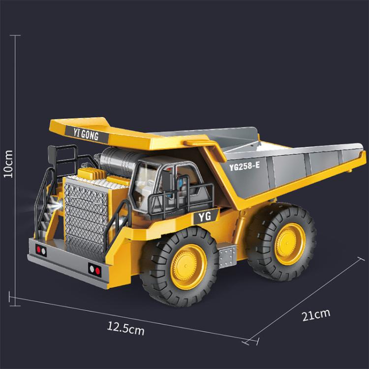 MoFun 1048 2.4G telecomando a nove canali veicolo da costruzione per carichi 1:24 dumper per camion da miniera multifunzione, 1048