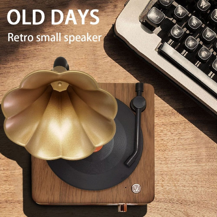 Altoparlante da tavolo audio wireless retrò Bluetooth atomico in vinile T15, Wood Color