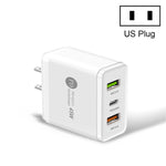 Caricabatterie rapido multiporta USB da 45 W PD3.0 + 2 x QC3.0, presa USA, US Plug