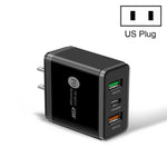 Caricabatterie rapido multiporta USB da 45 W PD3.0 + 2 x QC3.0, presa USA, US Plug