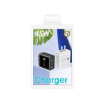 Caricabatterie rapido multiporta USB da 45 W PD3.0 + 2 x QC3.0, presa USA, US Plug