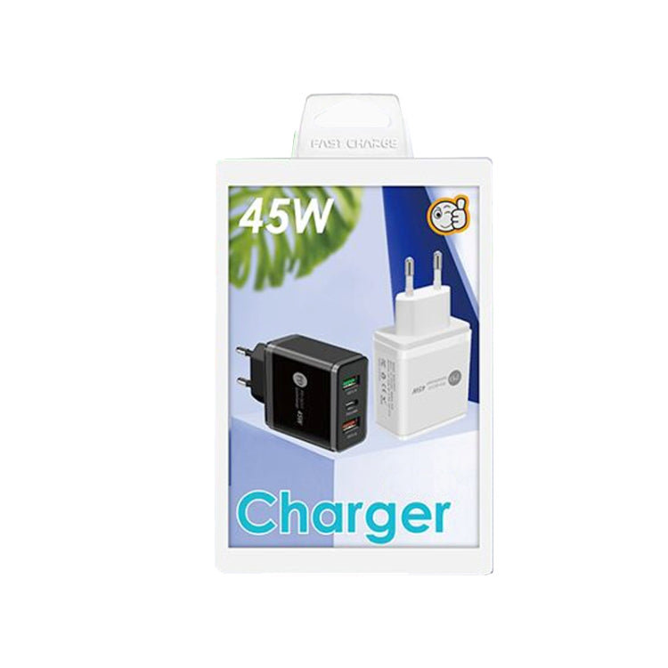 45 W PD3.0 + 2 x QC3.0 Caricatore rapido multiporta USB, presa EU, EU Plug