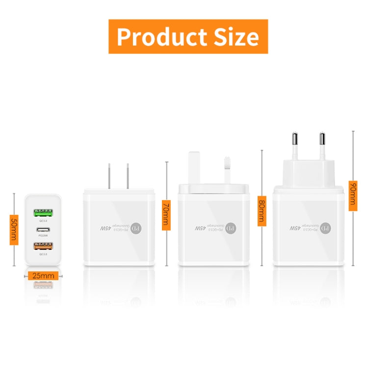 Caricabatterie PD 25W + 2 porte USB QC3.0 con cavo Micro USB