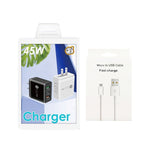 Caricabatterie PD 25W + 2 porte USB QC3.0 con cavo Micro USB
