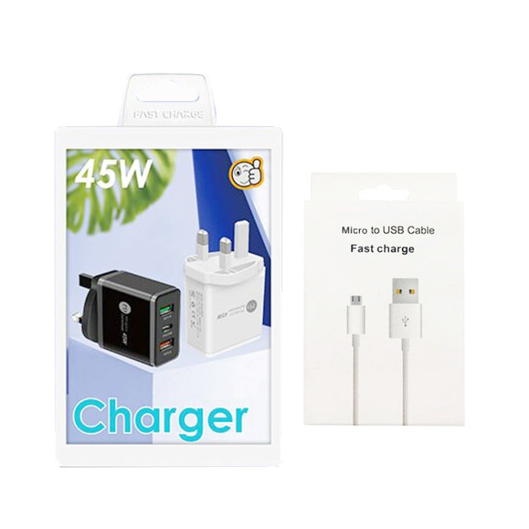 Caricabatterie PD 25W + 2 porte USB QC3.0 con cavo Micro USB