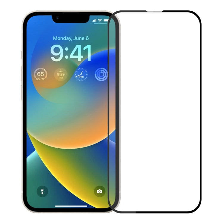 Pellicola in vetro temperato a schermo intero MOFI 9H 2.5D, For iPhone 14, For iPhone 14 Plus, For iPhone 14 Pro, For iPhone 14 Pro Max