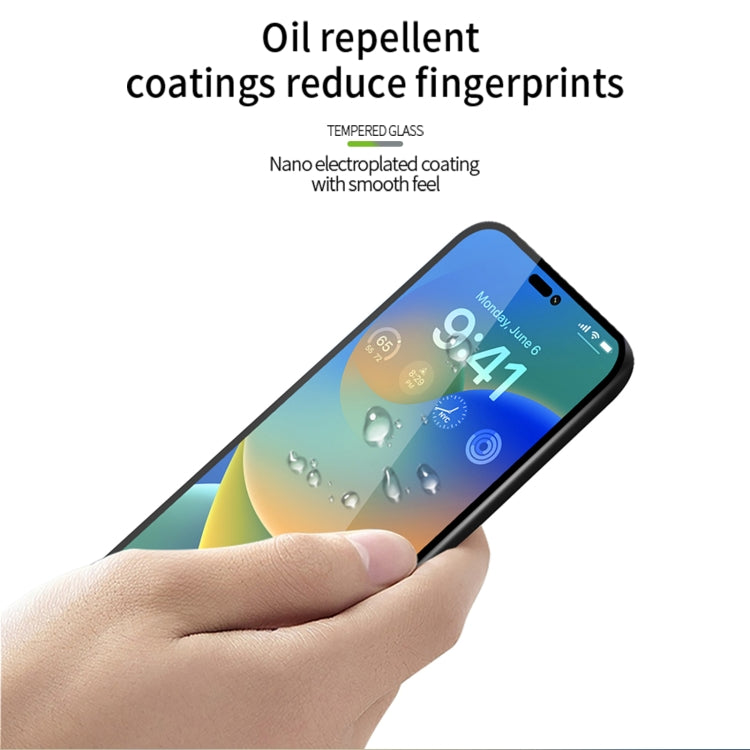 Pellicola in vetro temperato a schermo intero PINWUYO 9H 2.5D, For iPhone 14, For iPhone 14 Pro, For iPhone 14 Plus, For iPhone 14 Pro Max