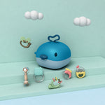 MoFun 2029A Set 6 pezzi con sonaglio e massaggiagengive 2 in 1 con scatola balena, 2029A