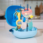 MoFun 2029A Set 6 pezzi con sonaglio e massaggiagengive 2 in 1 con scatola balena, 2029A