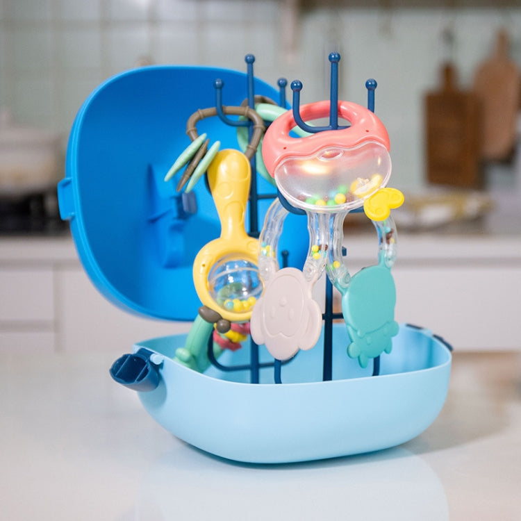MoFun 2029A Set 6 pezzi con sonaglio e massaggiagengive 2 in 1 con scatola balena, 2029A