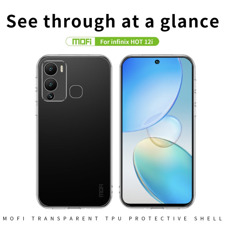 Custodia per telefono in TPU ultrasottile serie MOFI Ming, For Infinix Hot 10 Lite / Smart 5/ X657, For Infinix Hot 10 Play, For Infinix Hot 12, For Infinix Hot 12i, For Infinix Hot 12 Play, For Infinix Note 12 / G96, For Tecno Spark GO 2022