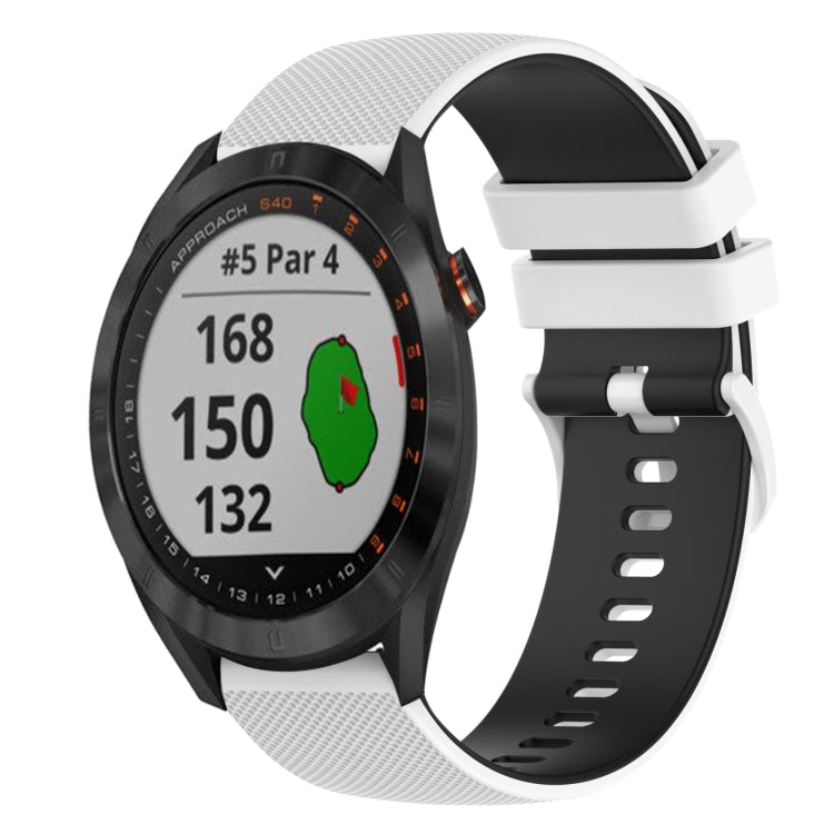 Cinturino in silicone bicolore 20 mm per Garmin Approach S40