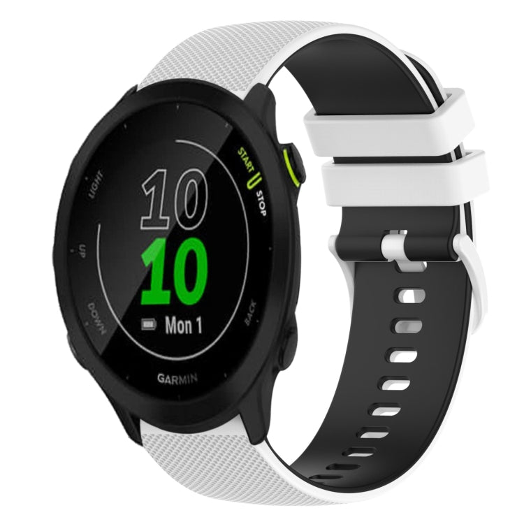 Cinturino in silicone bicolore 20 mm per Garmin Forerunner 55