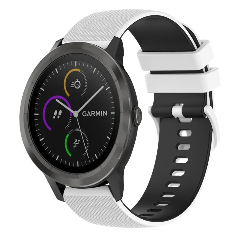 Cinturino in silicone bicolore 20 mm per Garmin Vivoactive 3