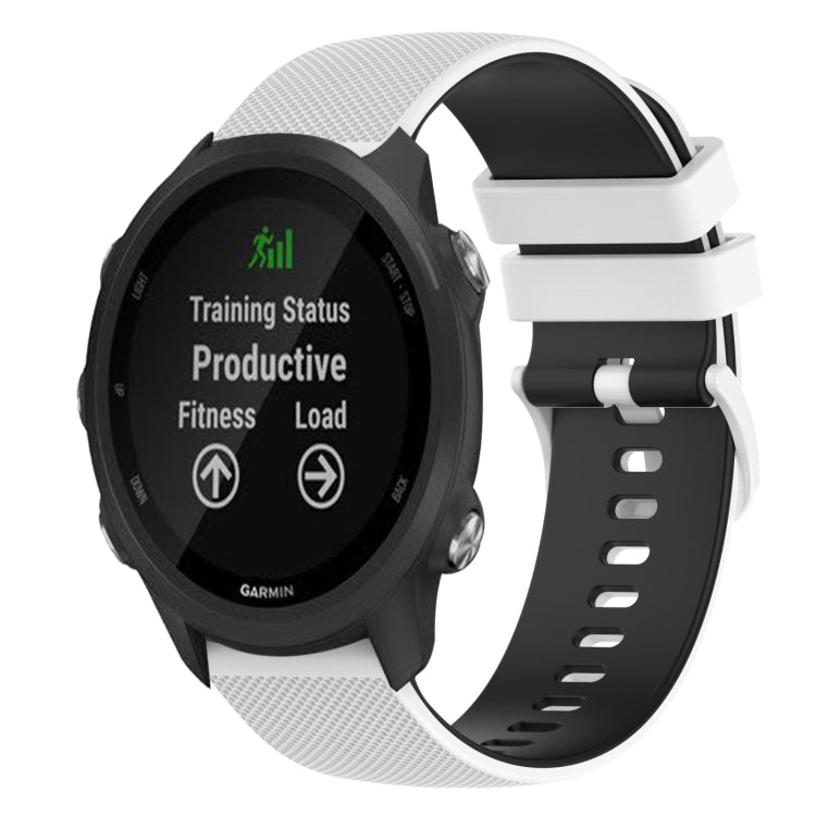 Cinturino in silicone bicolore 20 mm per Garmin Forerunner 245 Mu