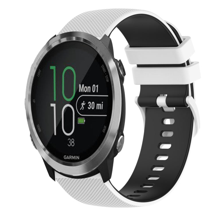Cinturino in silicone bicolore 20 mm per Garmin Forerunner 645 Mu
