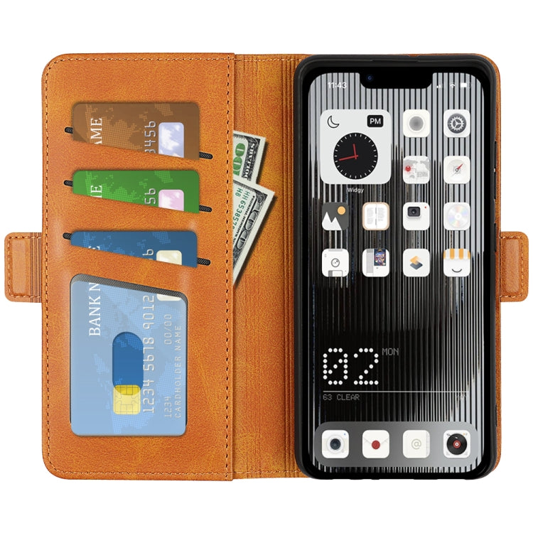 Per Nothine Phone 1 Custodia per telefono in pelle con fibbia magnetica a doppio lato, For Nothine Phone 1