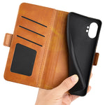 Per Nothine Phone 1 Custodia per telefono in pelle con fibbia magnetica a doppio lato, For Nothine Phone 1