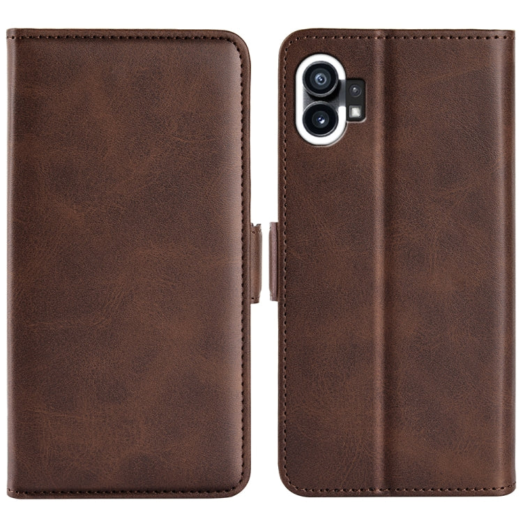 Per Nothine Phone 1 Custodia per telefono in pelle con fibbia magnetica a doppio lato, For Nothine Phone 1