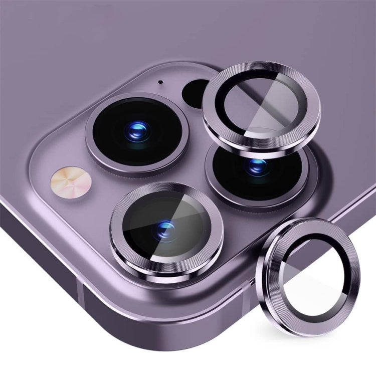 ENKAY 9H Pellicola in vetro temperato con anello posteriore in metallo per iPhone 14 Pro / 14 Pro Max, For iPhone 14 Pro / 14 Pro Max, For iPhone 14 Pro / 14 Pro Max(Purple)
