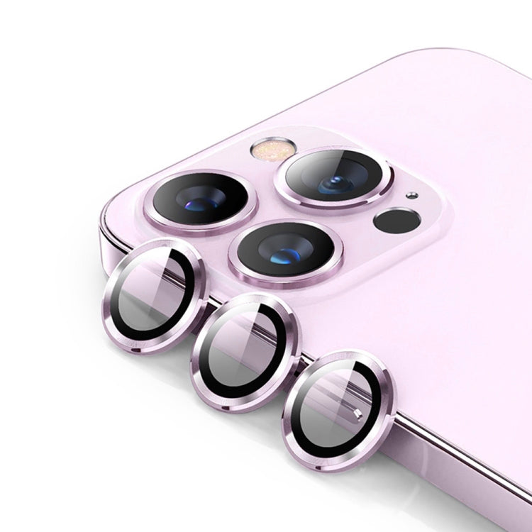 ENKAY 9H Pellicola in vetro temperato con anello posteriore in metallo per iPhone 14 Pro / 14 Pro Max, For iPhone 14 Pro / 14 Pro Max, For iPhone 14 Pro / 14 Pro Max(Purple)