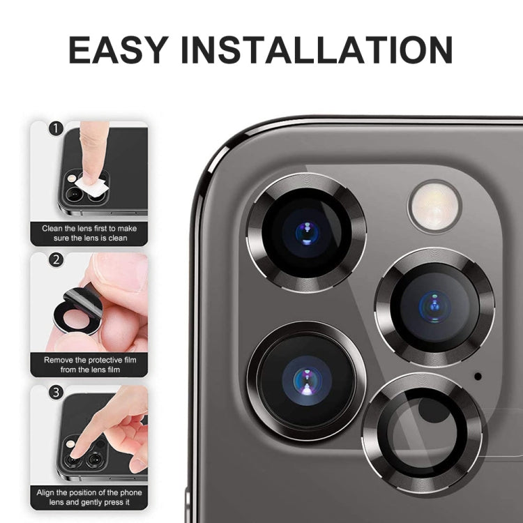 ENKAY 9H Pellicola in vetro temperato con anello posteriore in metallo per iPhone 14 Pro / 14 Pro Max, For iPhone 14 Pro / 14 Pro Max, For iPhone 14 Pro / 14 Pro Max(Purple)