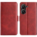 Per Asus Zenfone 9 Custodia per telefono orizzontale in pelle con fibbia magnetica a doppio lato, For Asus Zenfone 9