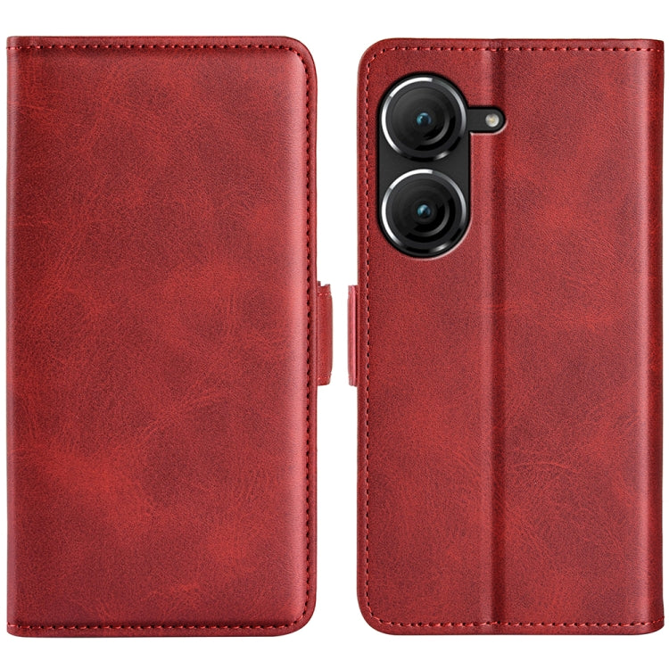 Per Asus Zenfone 9 Custodia per telefono orizzontale in pelle con fibbia magnetica a doppio lato, For Asus Zenfone 9