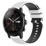 Cinturino in silicone bicolore a scacchi da 22 mm, For Amazfit 2 Stratos