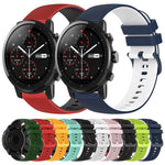 Cinturino in silicone bicolore a scacchi da 22 mm, For Amazfit 2 Stratos