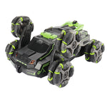 MoFun JC03 2.4G auto acrobatica a sei ruote con telecomando braccio oscillante a 360 gradi senza auto con telecomando a spruzzo ad angolo morto, MoFun JC03 (Green)