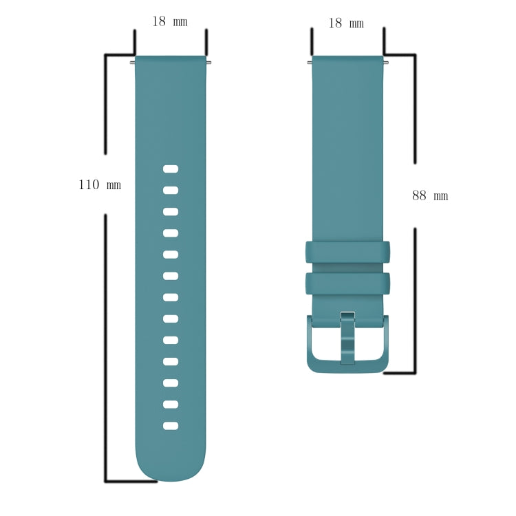 Cinturino in silicone morbido tinta unita da 18 mm, For Garmin Forerunner 255S, For Garmin Venu 2S