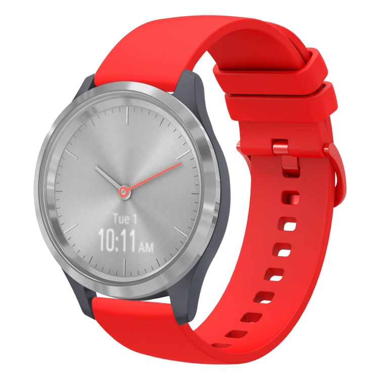 Cinturino in silicone morbido tinta unita da 18 mm, For Garmin Vivomove 3S, For Garmin Vivoactive 4S