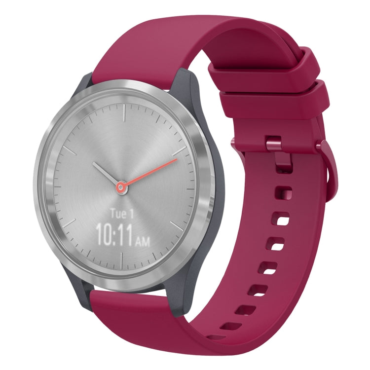 Cinturino in silicone morbido tinta unita da 18 mm, For Garmin Vivomove 3S, For Garmin Vivoactive 4S