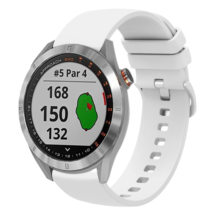 Cinturino in silicone morbido tinta unita da 20 mm, For Garmin Approach S40, For Garmin Forerunner 158