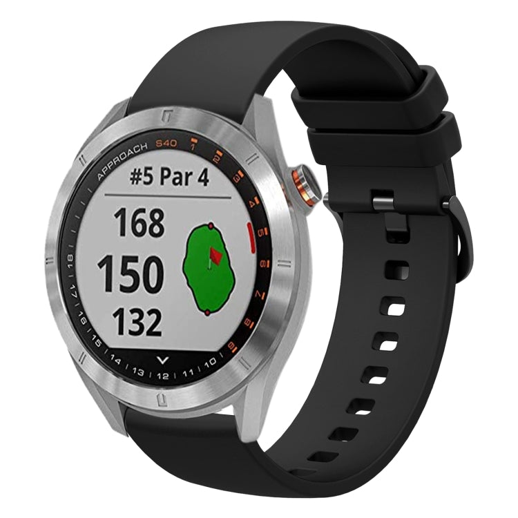 Cinturino in silicone morbido tinta unita da 20 mm, For Garmin Approach S40, For Garmin Forerunner 158