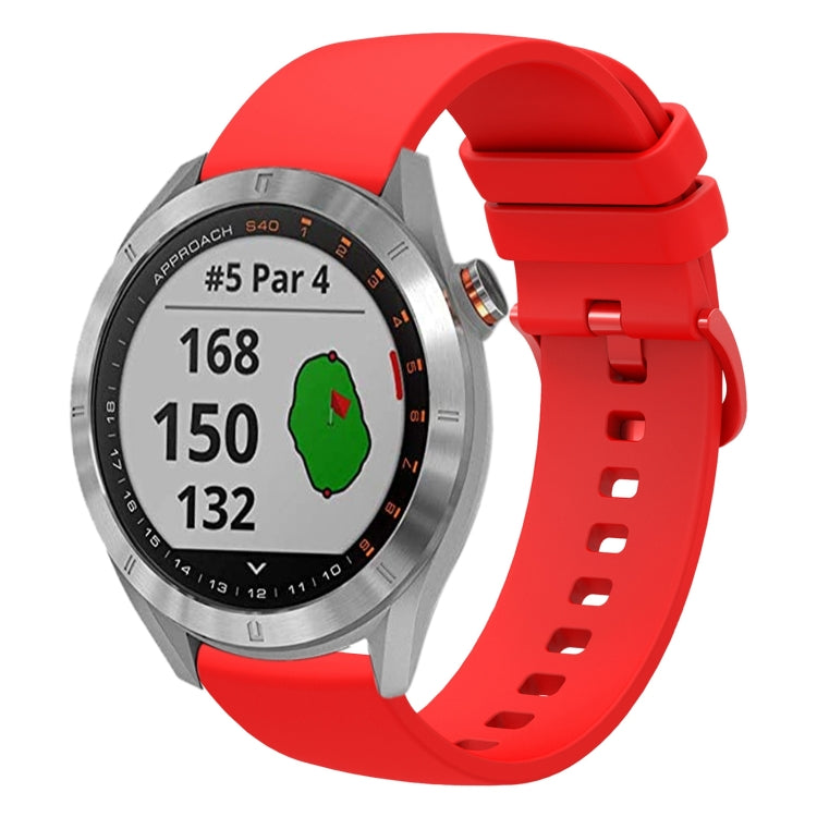 Cinturino in silicone morbido tinta unita da 20 mm, For Garmin Approach S40, For Garmin Forerunner 158
