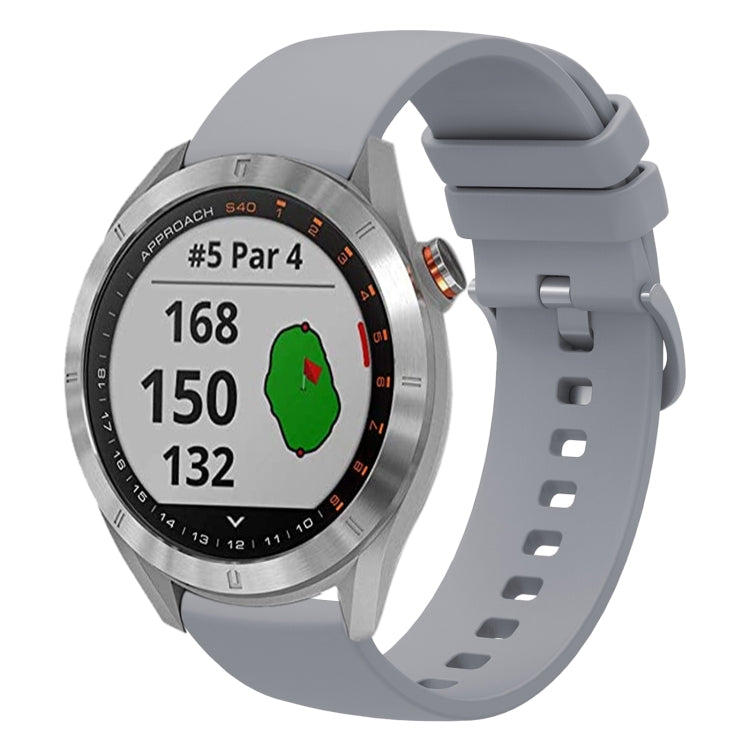Cinturino in silicone morbido tinta unita da 20 mm, For Garmin Approach S40, For Garmin Forerunner 158