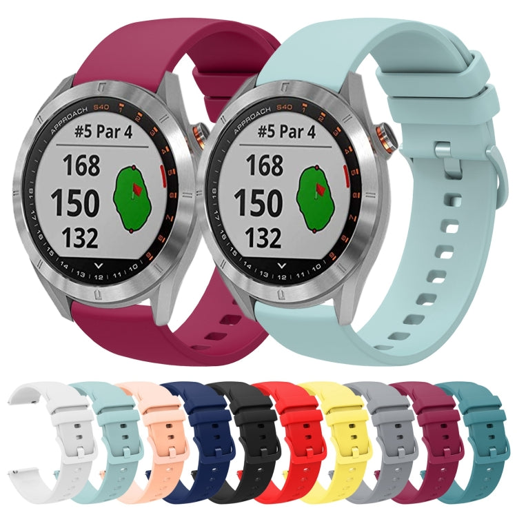 Cinturino in silicone morbido tinta unita da 20 mm, For Garmin Approach S40, For Garmin Forerunner 158