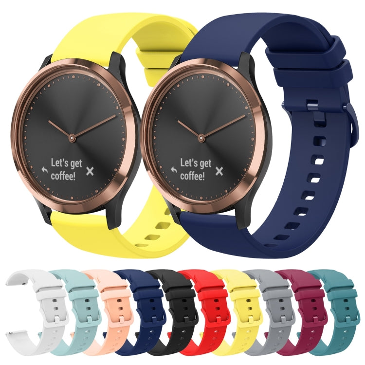 Cinturino in silicone morbido tinta unita da 20 mm, For Garmin Vivomove HR Sport, For Garmin Vivoactive 3